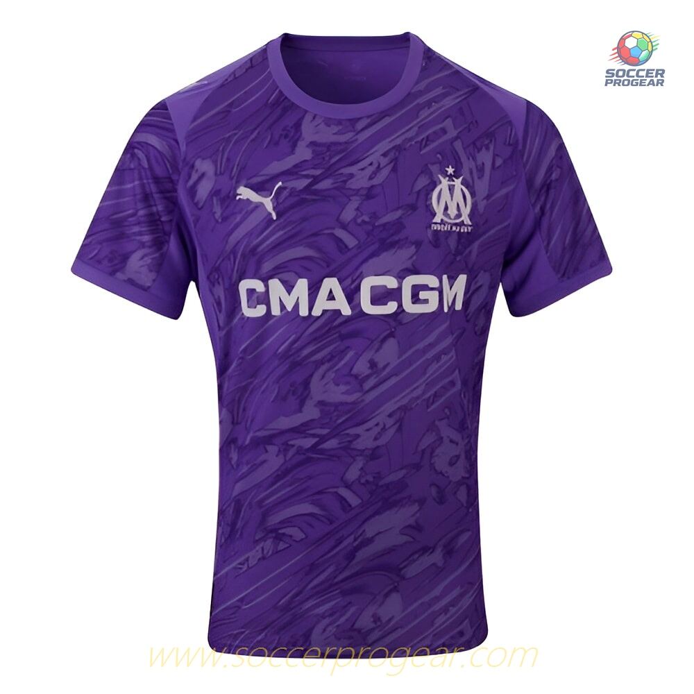OM Genuine 2025-26 Edition Purple Goalkeeper Soccer Football Shirt