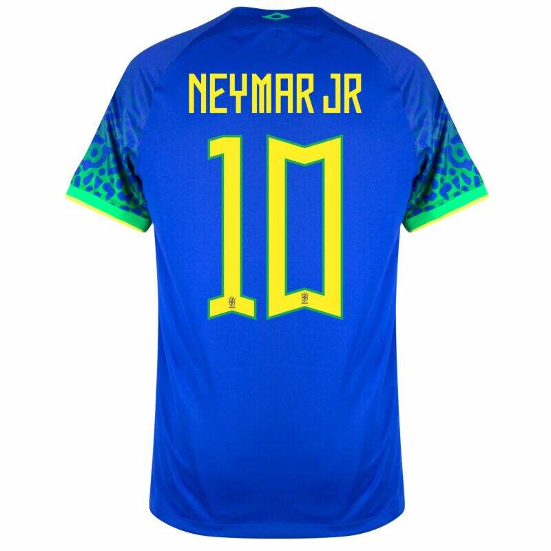 NEYMAR JR 2022 WORLD CUP BRAZIL AWAY KIDS JERSEY