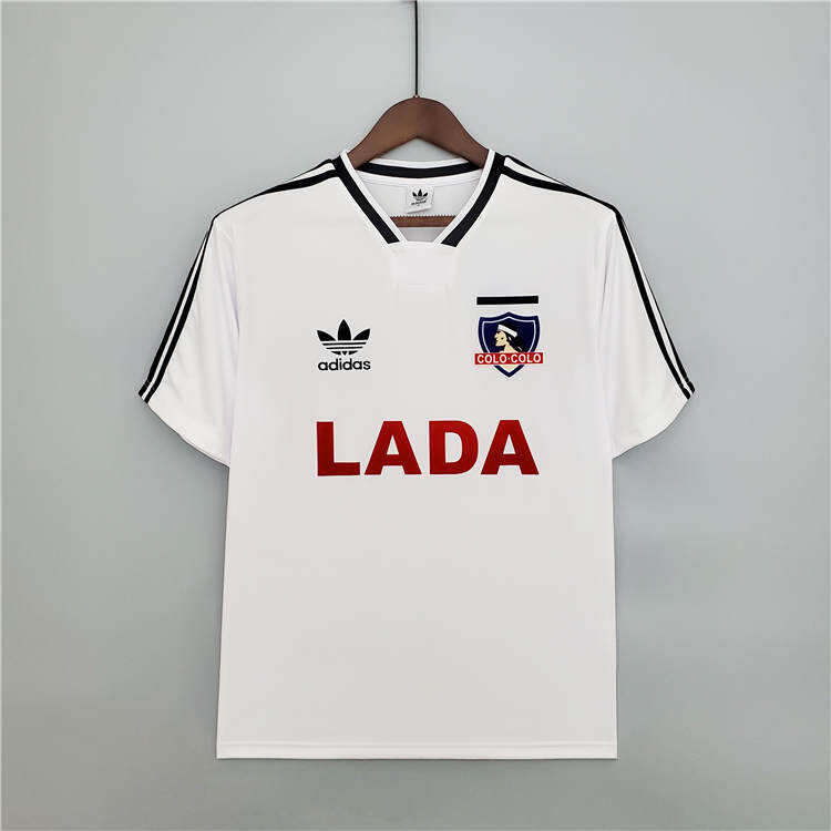 Colo-Colo Retro Soccer Jersey 1991 White Home Football Shirt -
