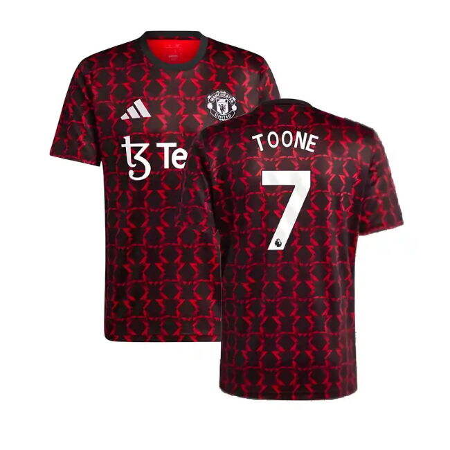 Economical Man Utd Toone 7 2024-2025 Man Utd Pre-Match Shirt (Black...