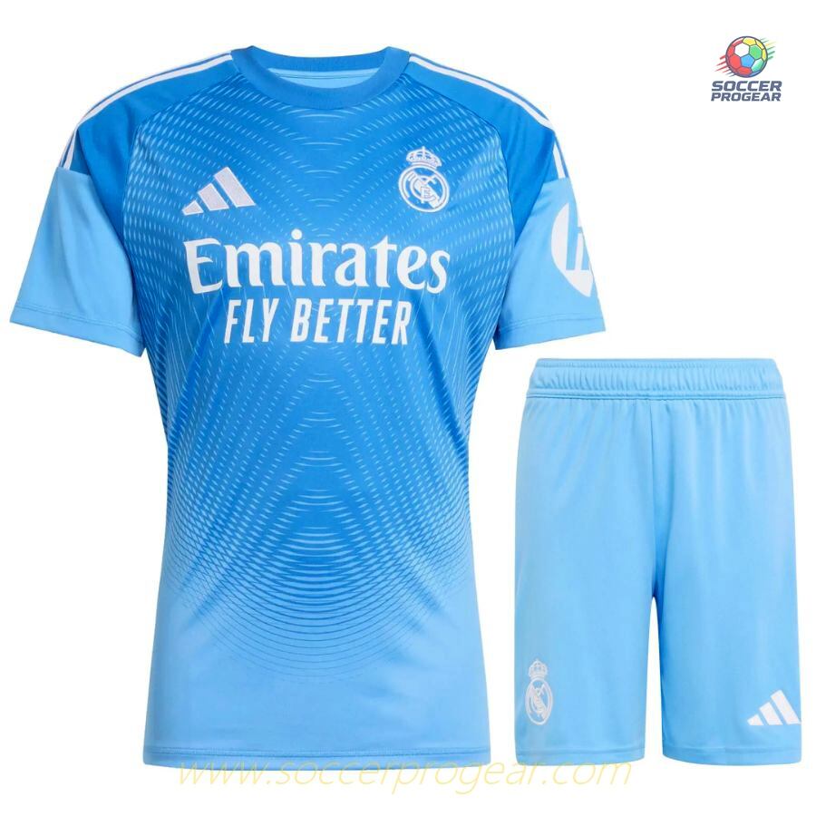Real Madrid Home 2025/26 Collection Goalkeeper Football Kit Children Football Jersey