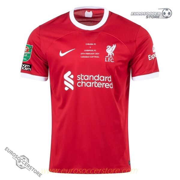 Liverpool 23-24 Home Jersey for Carabao Cup Final - Comes with Patch
