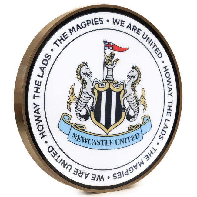 Newcastle Authorized Newcastle United FC 12 Inch LED Wall Light