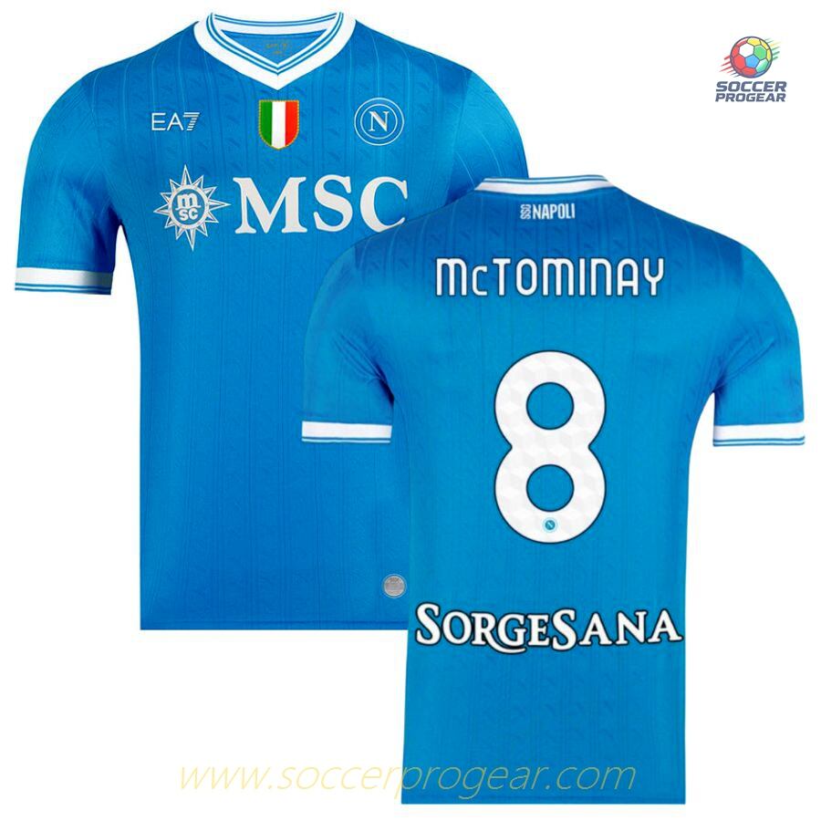 Naples Home Team Football Shirt 2025-2026 Season Mc Tominay