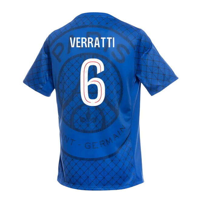 2025-2026 PSG Academy Pro Home Pre Match Shirt (Royal) (Verratti 6)