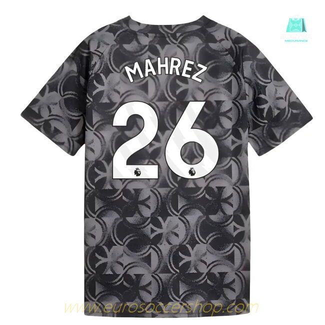 2025-2026 Man City Warm Up Jersey (Black) - Kids (Mahrez 26)