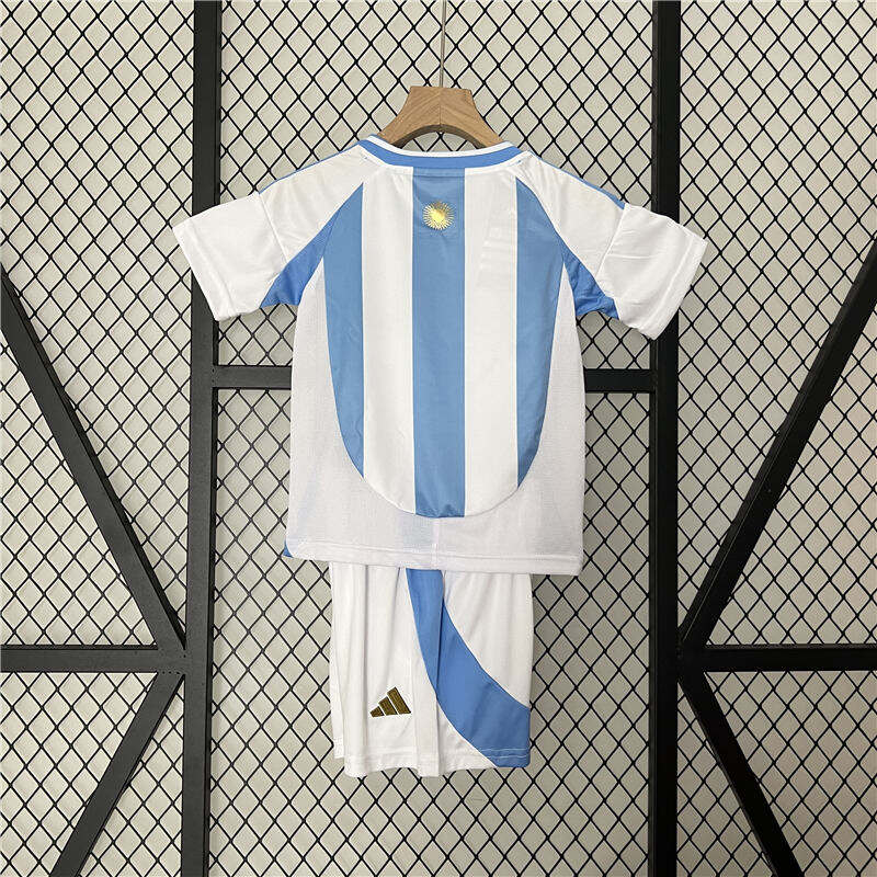 Kids Copa America 2024 Argentina Home Soccer KitShirtShorts -