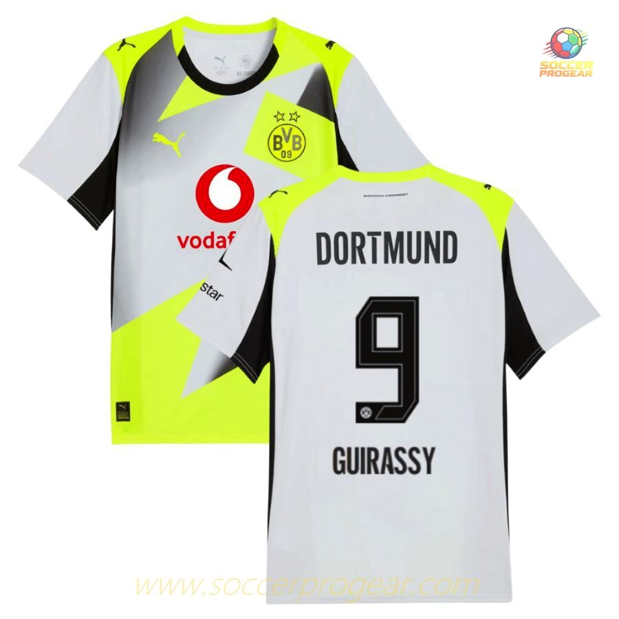 Football Team Jersey BVB Dortmund Away 2025-26 Edition Guirassy