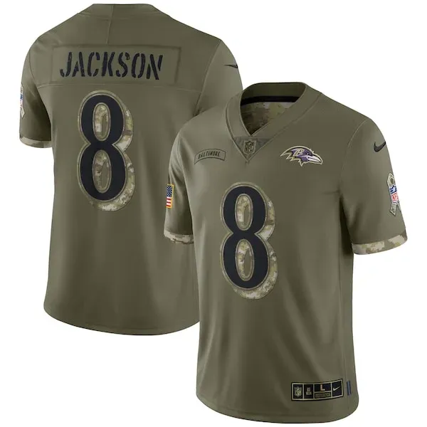 Baltimore Ravens Limited NFL Jersey - Olive | Elite Football Apparel