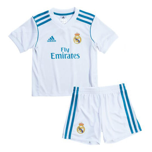 Kids Real Madrid Home 201718 Soccer Suits ShirtShorts - Official