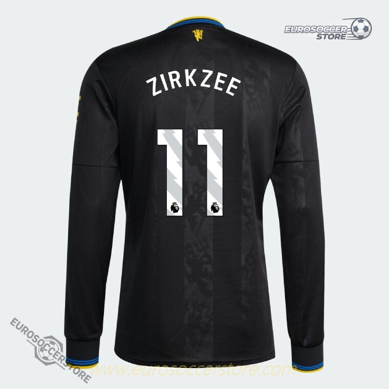 25-26 Season Manchester United Third Long Sleeve Jersey with ZIRKZEE 11