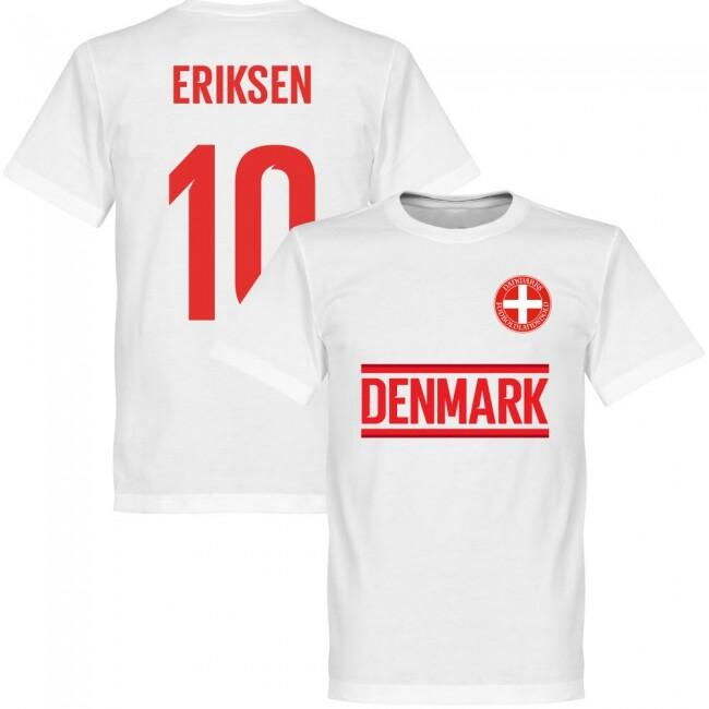 Eriksen 10 Match Replica Denmark Home Supporter Kit (Adults)