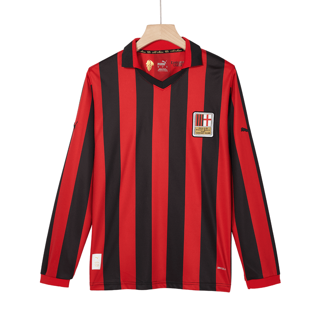 AC Milan Long Sleeve Soccer Jersey 2024/25 - 125th AnniversaryAuthenti