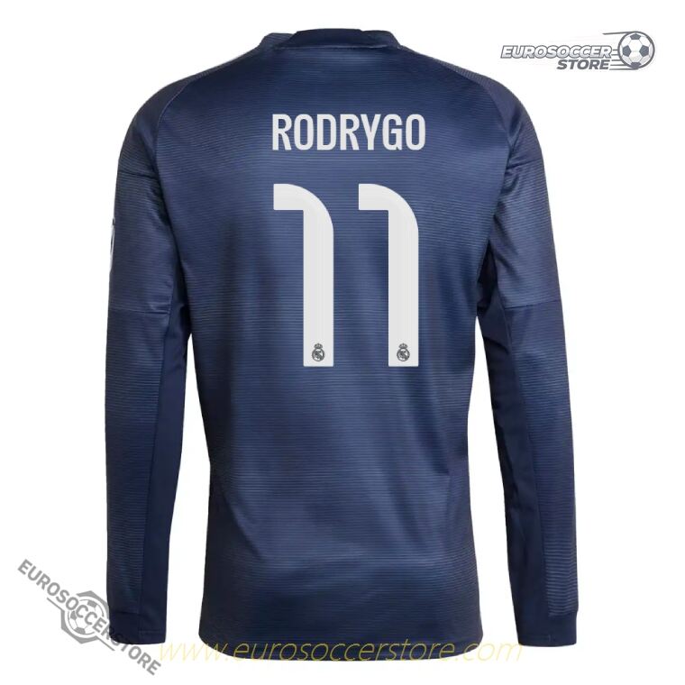 Real Madrid 25-26 Away Long Sleeve Jersey with RODRYGO 11