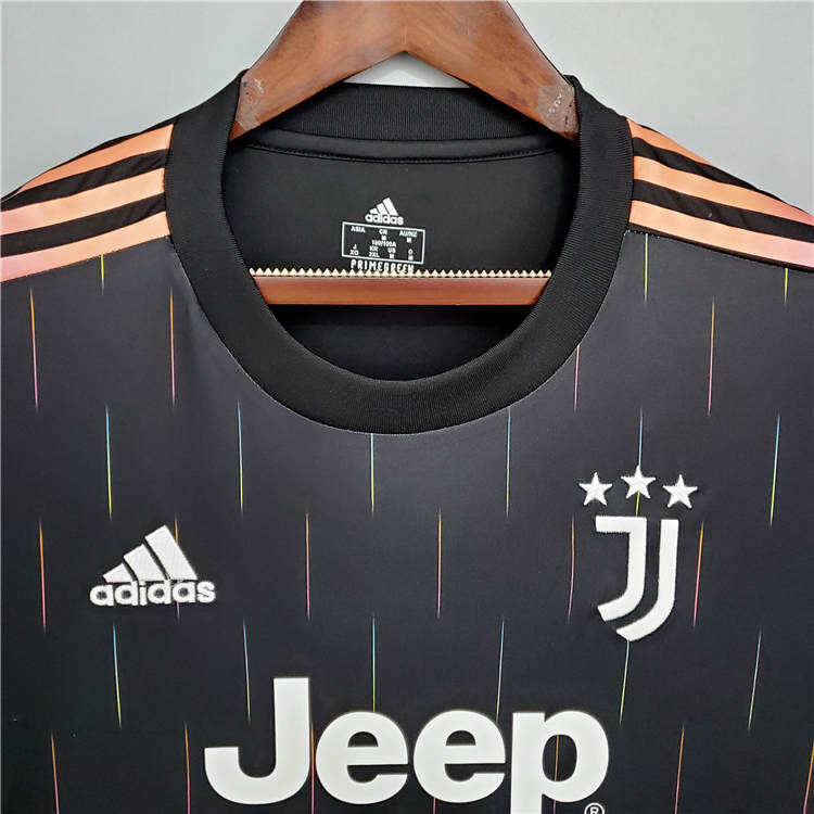 Juventus 21-22 Away Black Soccer Jersey Football Shirt - Official