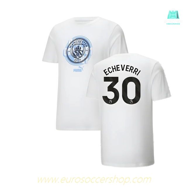 2024-2025 Man City ftblCulture Tee (White) (Echeverri 30)