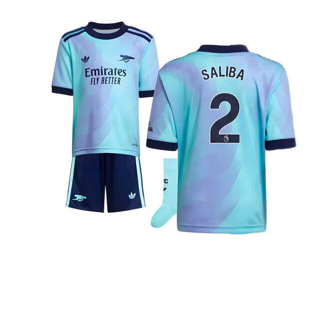 Men's 2024-2025 Arsenal Third Mini Kit (Saliba 2)