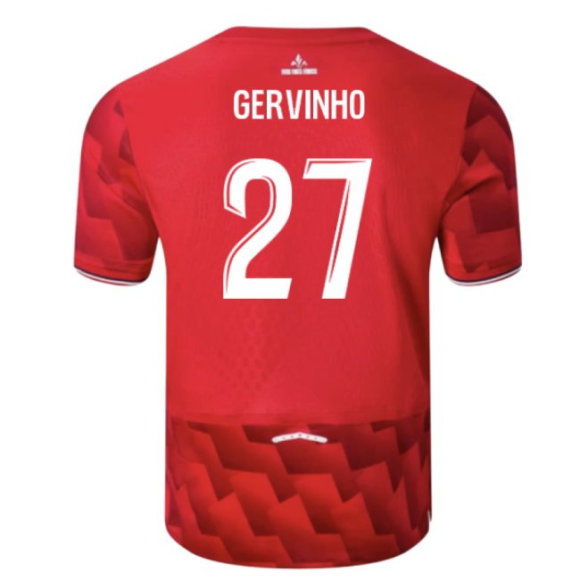 Gervinho 27 Match Worn Style Lille Home Pro Shirt 2025-2026
