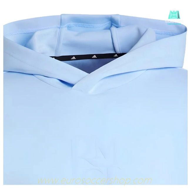 2024-2025 Real Madrid Seasonal Double Knit Hoody (Glow Blue)