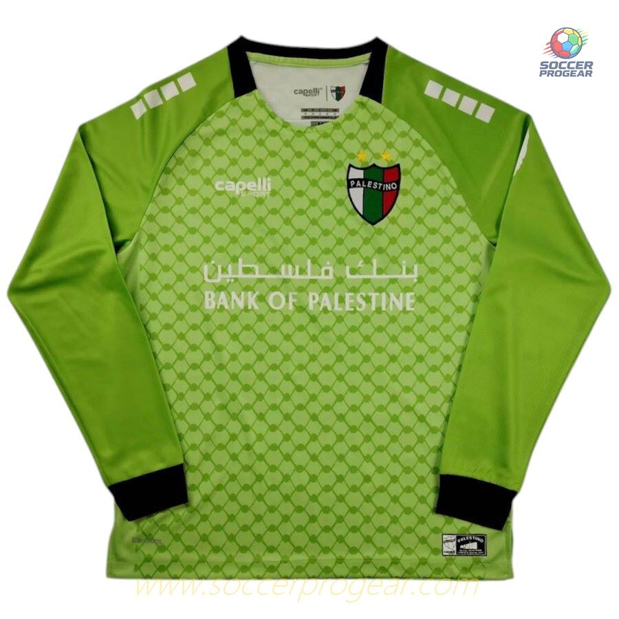Palestine CL 2025 Season 2026 Away Football Jersey Green Long Sleeves