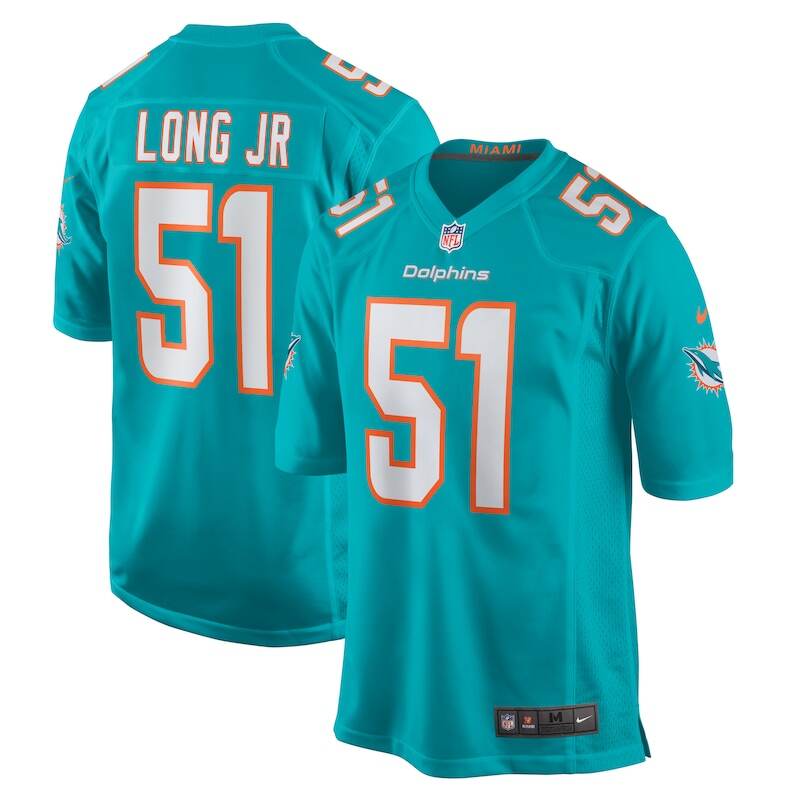 None David Long Jr. MIA Dolphins Durable Game Jersey for NFL Fans