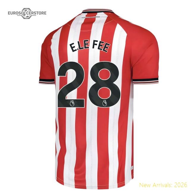 Official 2025-2026 Sunderland Home Shirt (e.le Fee 28) - Premium