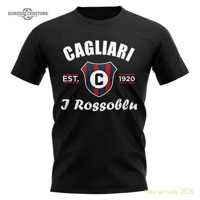 Cagliari Established Football Tee (black) - Unbeatable Value