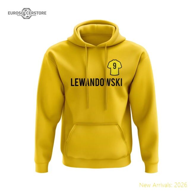 Exceptional Robert Lewandowski Dortmund Number Hoody (yellow)