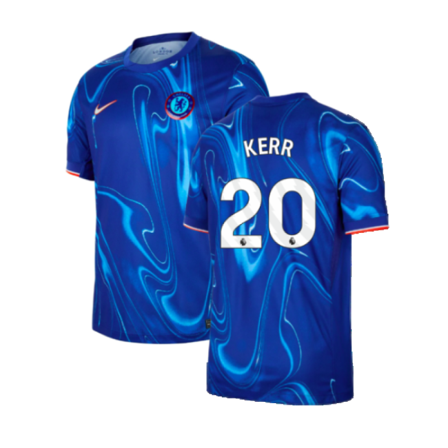 Chelsea 2024-20 Home Soccer Kit Kerr Printing L M S