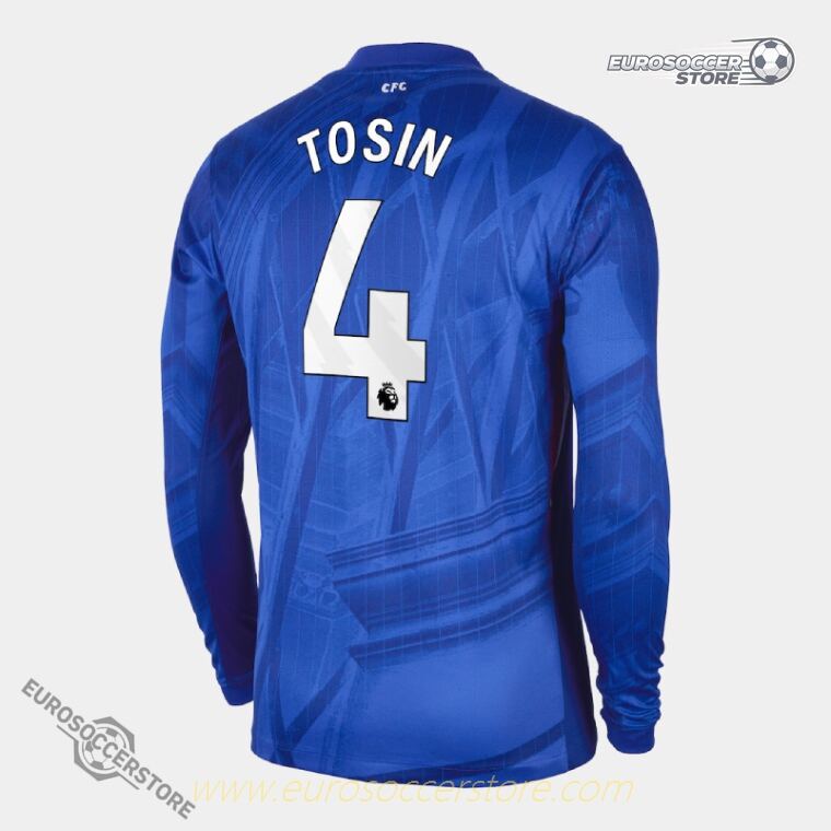 Chelsea 25-26 Season Home Long Sleeve TOSIN Number 4 Football Jersey