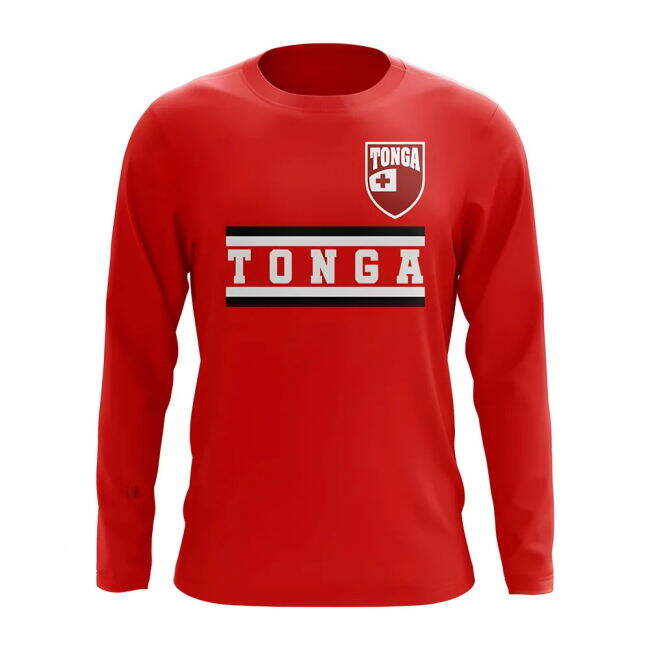 Kit Tonga Core Football Country Long Sleeve T-Shirt (Red)