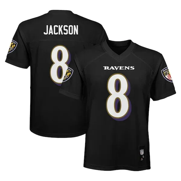 Baltimore Ravens Replica NFL Jersey - Black | Game-Day Football App...