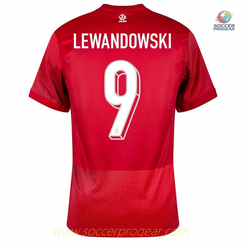 Poland Away Football Soccer Shirt 2024/25 Collection Lewandowski