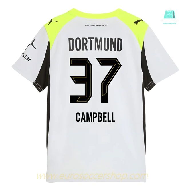 2025-2026 Borussia Dortmund Away Shirt (Kids) (Campbell 37)