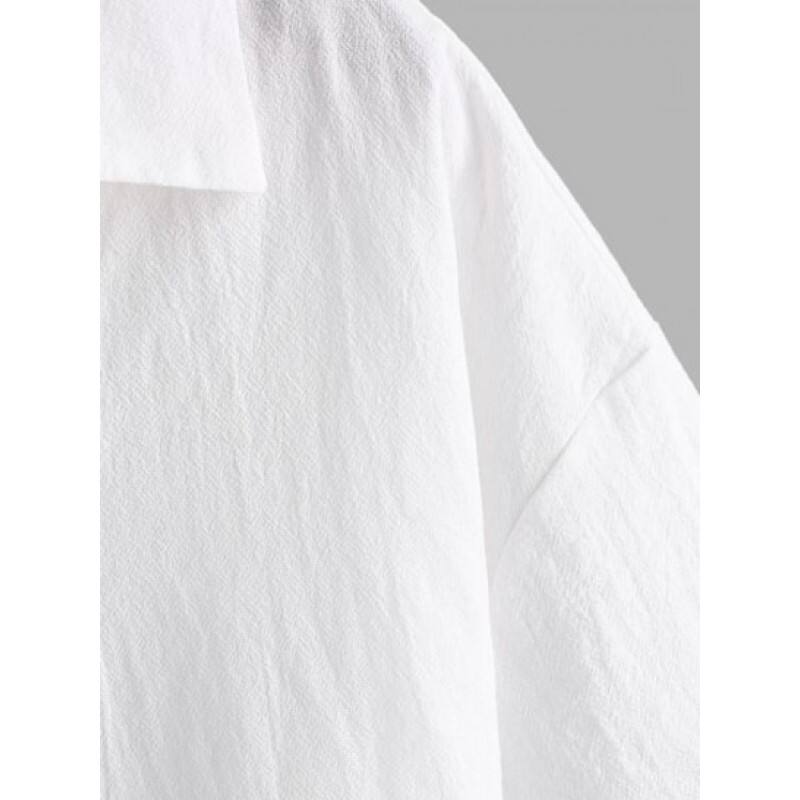 Metal Hardware Collared Cropped Top GS3967