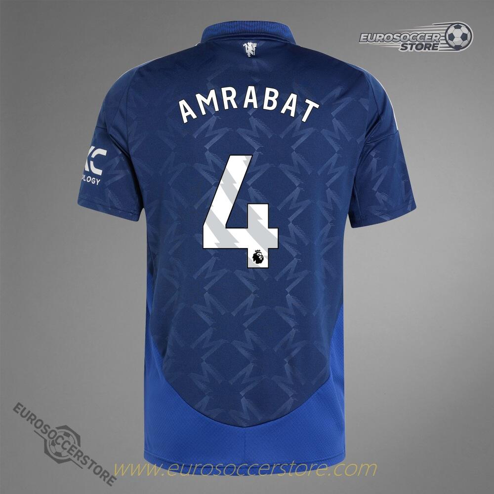 24-25 Season Manchester United Away Football Jersey Featuring AMRABAT #4