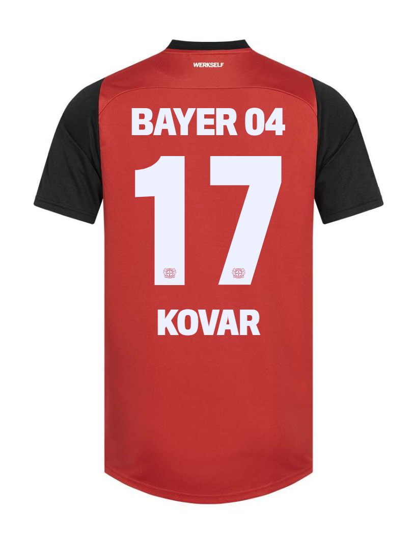 Bayer 04 Leverkusen KOVAR 17 Home Football Jersey for the 24-25 Season