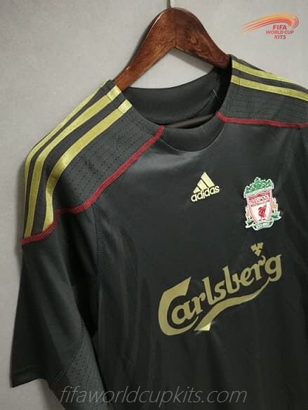 Liverpool 09-10 Away Black Football Kit