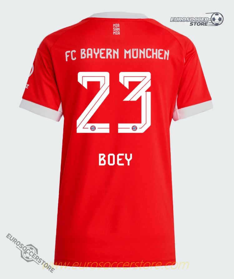 Home Jersey for Bayern Munich's Women's Team: Boey 23, 25-26 Season