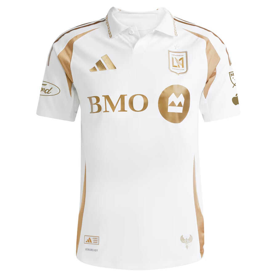 Player Version Men's LAFC White 2025 Away- Slim Fit Authentic Kit