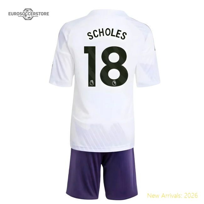 Premium 2025-2026 Man Utd Away Mini Kit (scholes 18) - Premium
