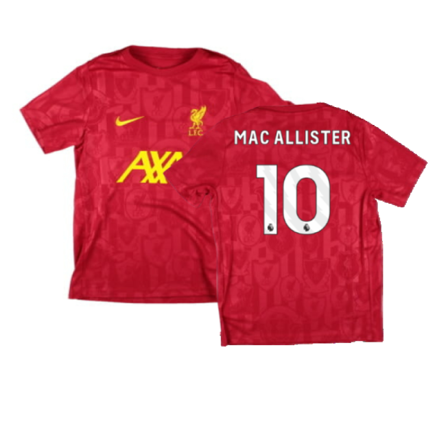 2024-20 Liverpool Home Football Kit Mac Allister #10 L M S Kids