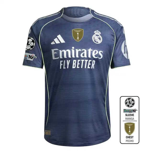 Player Version Real Madrid Away Soccer Jersey 2025/26 Authentic Kit