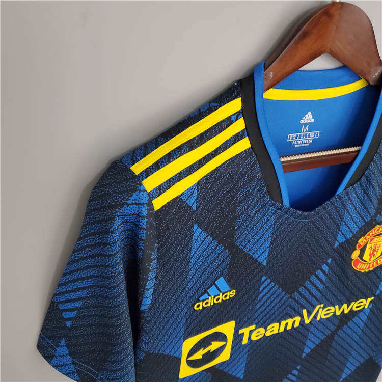 Manchester United 21-22 Kit Third Blue Ronaldo 7 Soccer Jersey