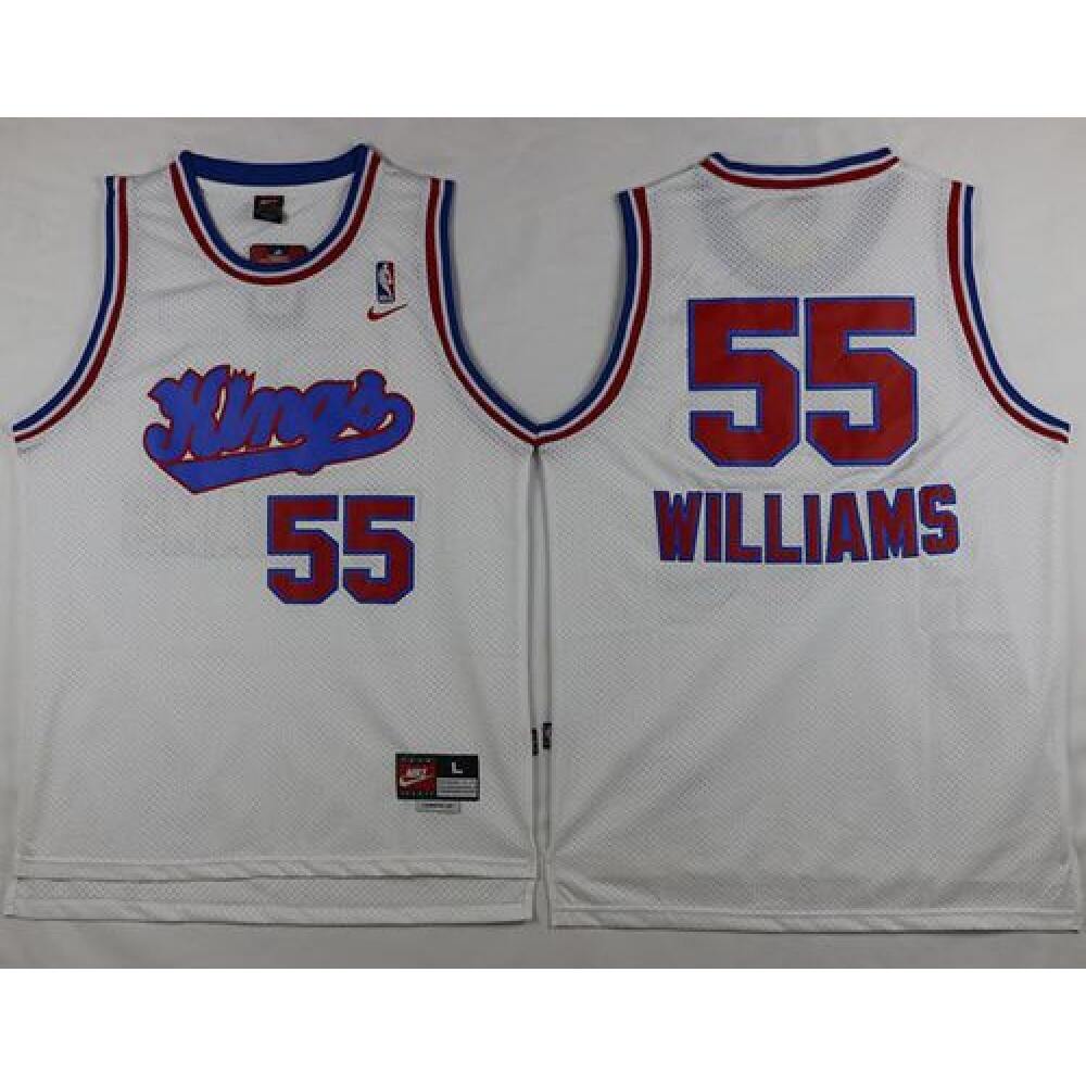 Kings #55 Jason Williams White New Throwback Stitched NBA Jersey