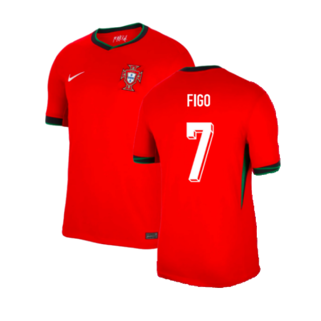 Latest Portugal Home Game Jersey 2024-2025 (Figo 7)