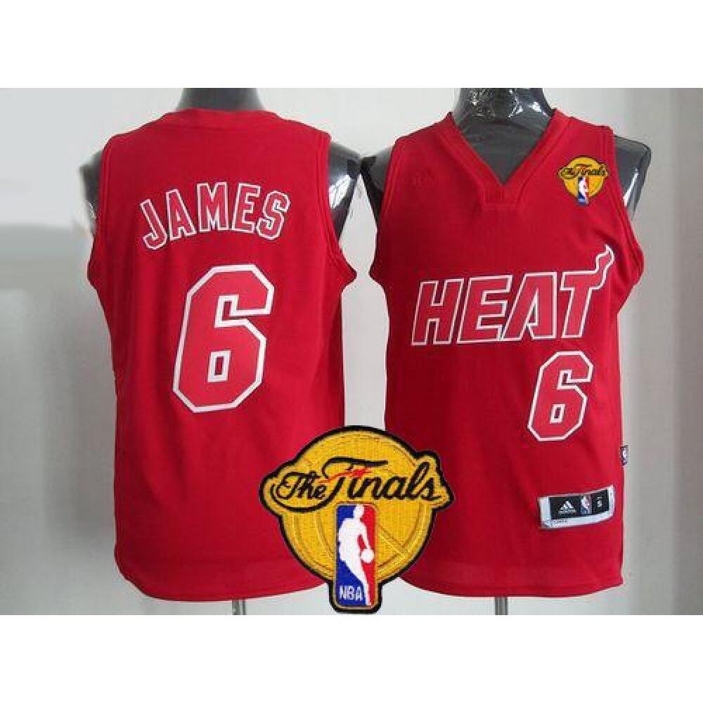 Fan Favorite Vintage Men's MIA #6 LeBron Red Basketball Jersey