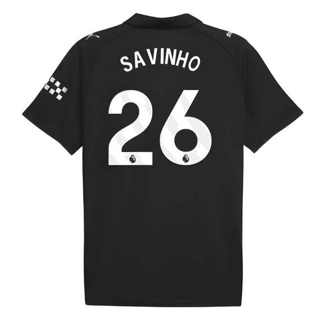 Man City Away Soccer Shirt 2025-20 Savinho 26 M S