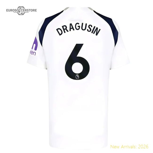 Official 2025-2026 Tottenham Hotspur Home Shirt (kids) (dragusin 6)