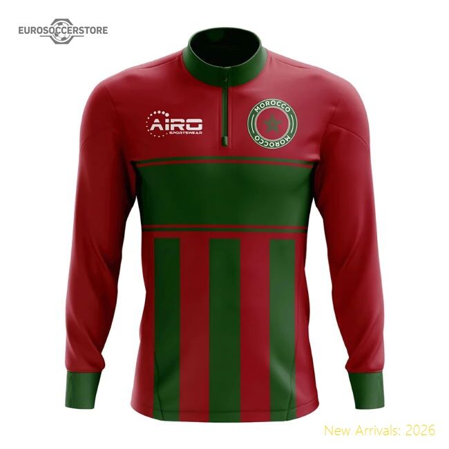 Excellent Morocco National Team Concept Football Half Zip Midlayer